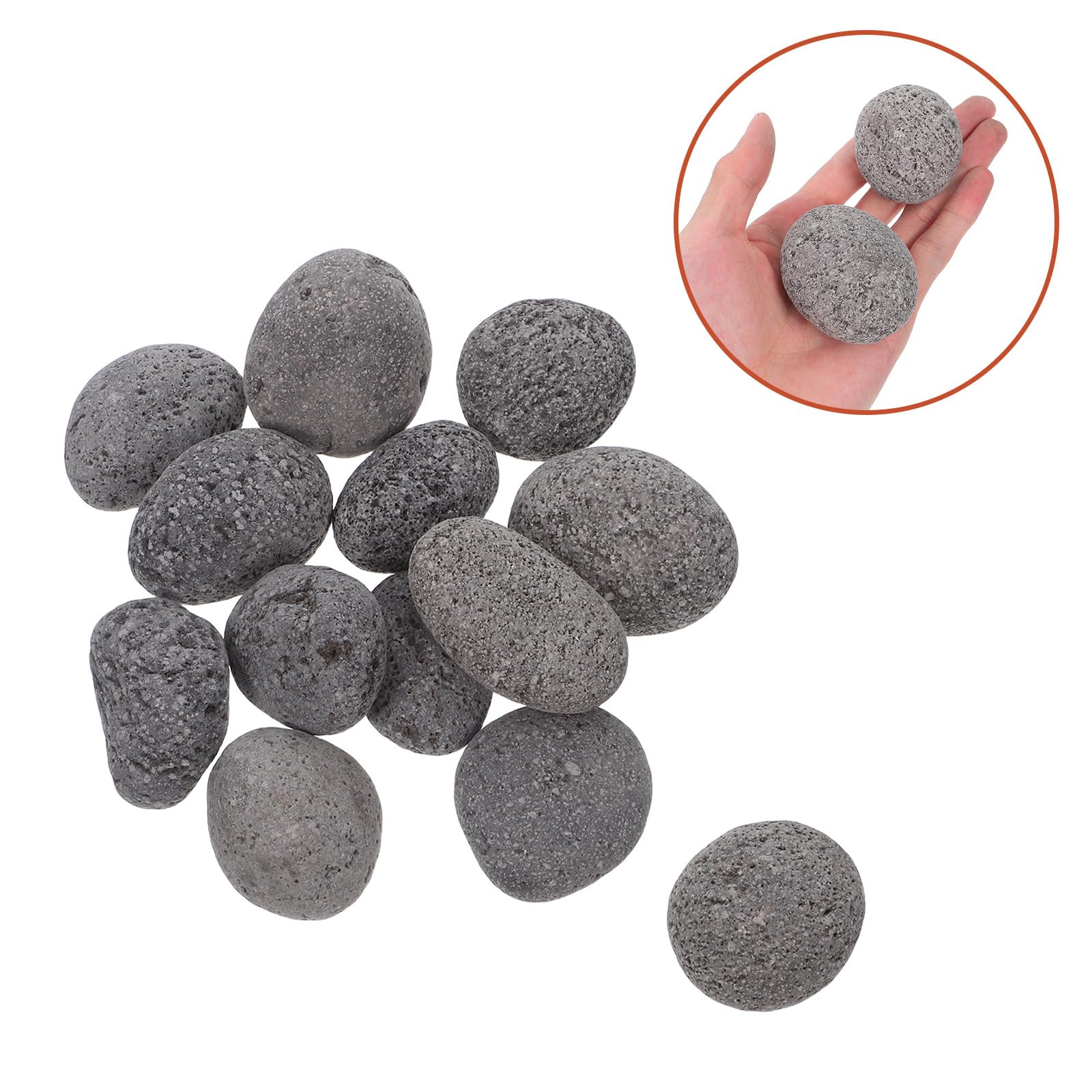 Pietre Vulcaniche Naturali per Braciere da Giardino, 1 Sacchetto di Massi Lavici Decorativi Resistenti e Facili da Pulire per Paesaggistica Esterna