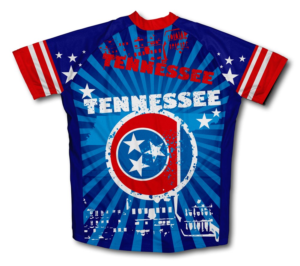 ScudoPro Tennessee Short Sleeve Cycling Jersey for Men - Size L Blue