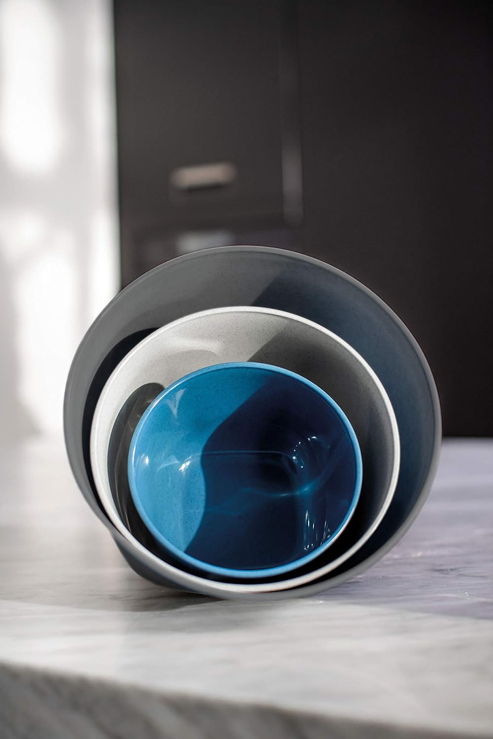 Koziol Connect L Storage, Food lid, storgae, Lunch Box, Meal prep Container, Stackable, 2 Liter, Organic Deep Grey