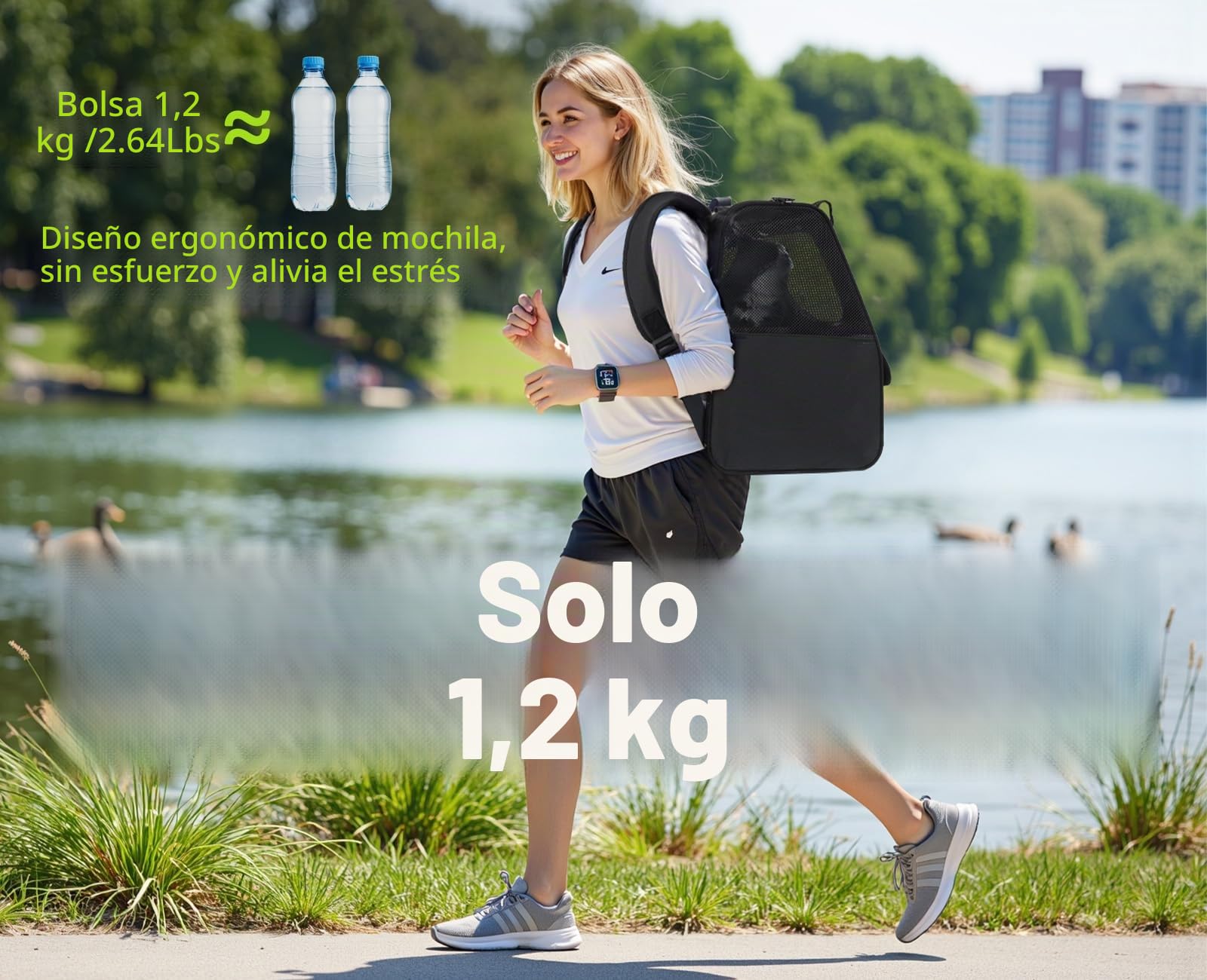 Pecute Mochila Transportadora para Gatos, Mochila Transportadora para Perros Pequeños, Bolso Transportador para Gatos para Viajes Senderismo Paseos en Bicicleta al Aire Libre