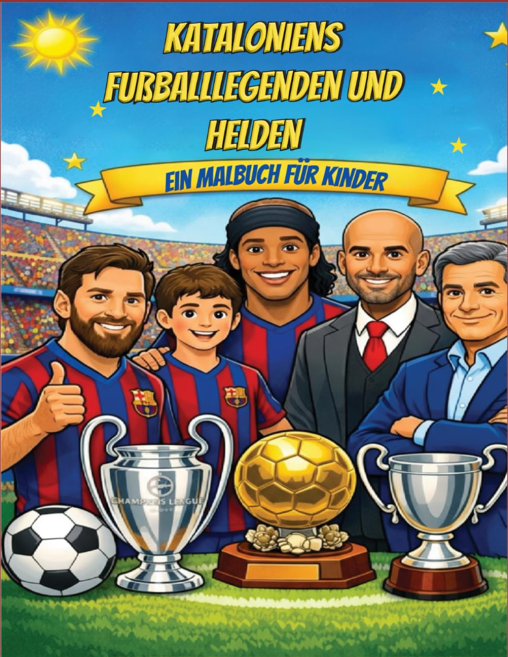 Kataloniens Fußballlegenden und Helden: Ein Malbuch für Kinder