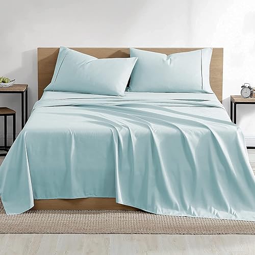 Juego de sábanas cortas de tamaño Queen, 4 piezas, ropa de cama de alta calidad, 800 hilos, 100% algodón de fibra larga, sábanas extrasuaves y