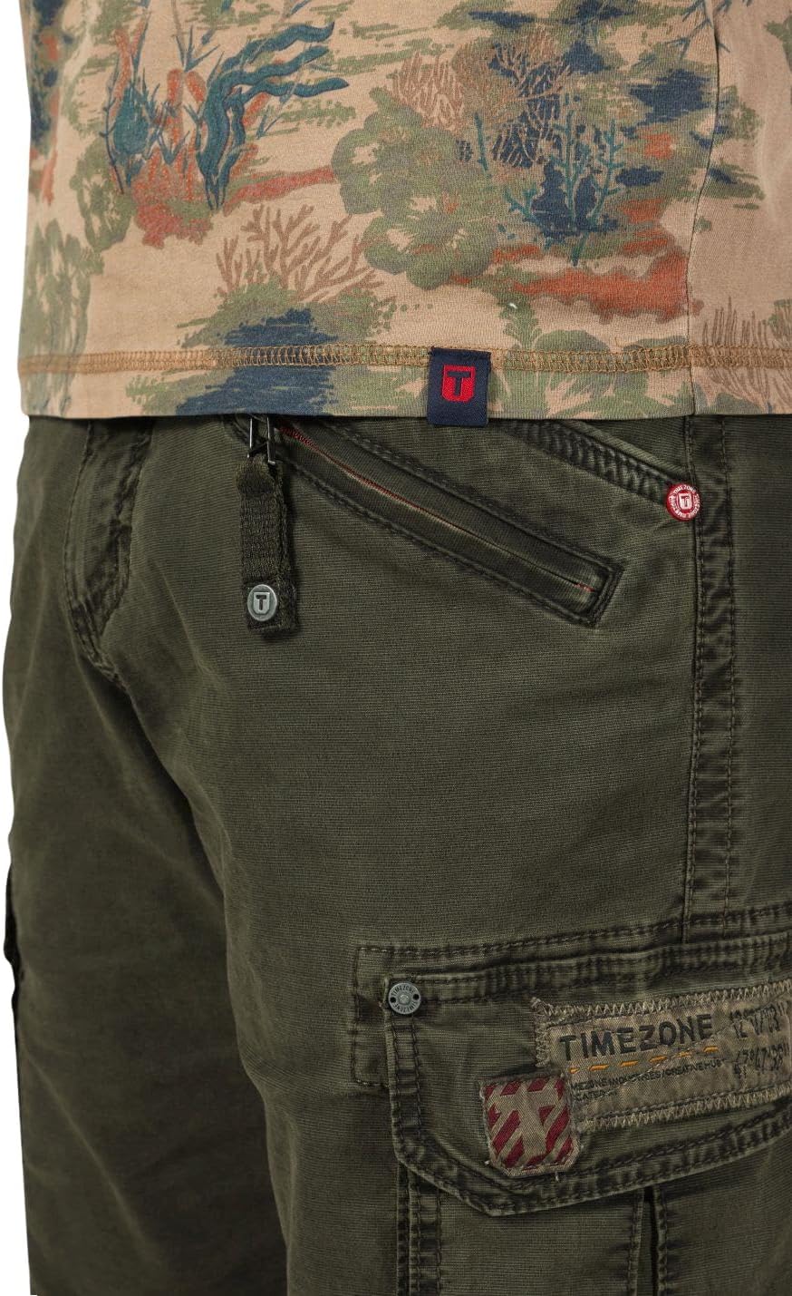 Tasche Cargo Velcro Pantalone Cargo Uomo Timezone Regular Rykertz - Vestibilit&agrave; Regolare Con Tasche Multiple Pantaloni Timezone Rykertz