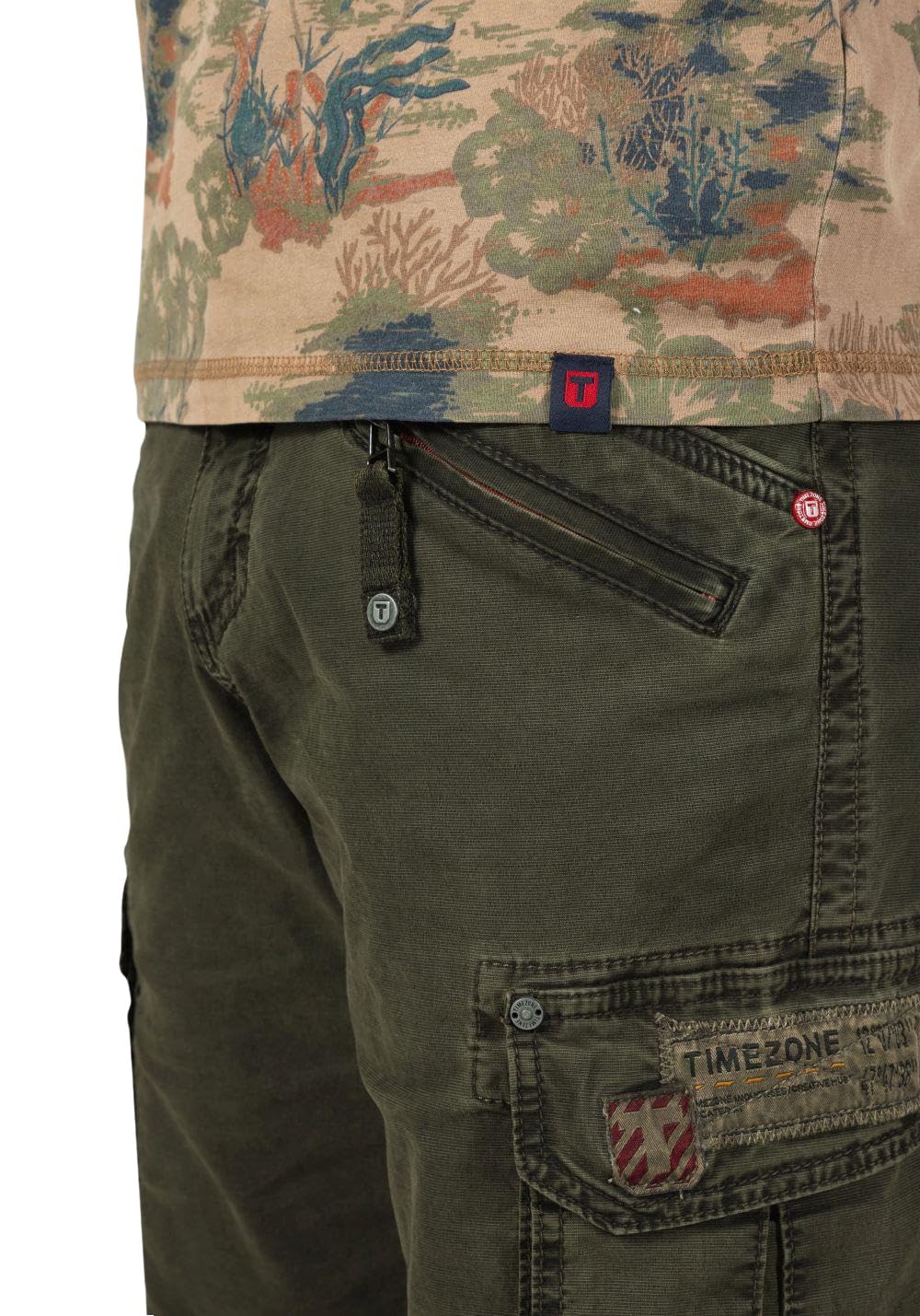 Timezone Męskie spodenki cargo bermudy Regular Rikertz Short Mid Waist Regular Fit