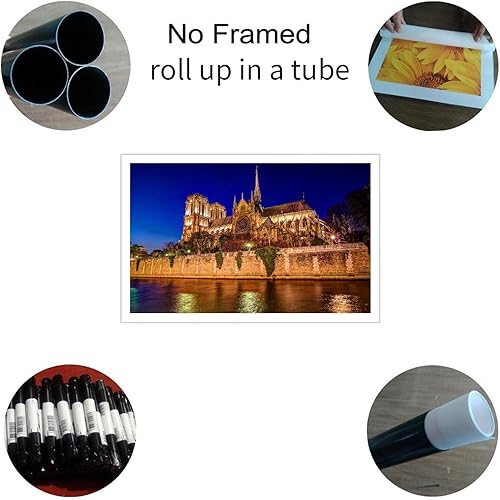 Miniatura 6 de Pósteres artísticos de pared de la catedral de Notre Dame impresiones en lienzo para sala de estar, dormitorio, decoración de oficina en casa, sin