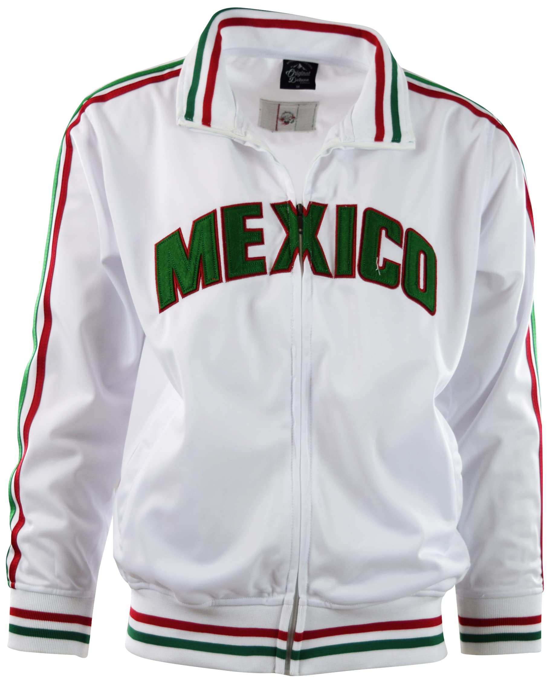 ChoiceApparel Men's Mexico Track Jacket (XL, White)
