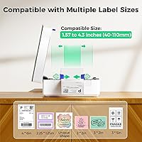 Vista 5 de SVANTTO Bluetooth Thermal Shipping Label Printer 4x6, Compatible with Windows/Mac/Android/iOS, High-Speed 4x6 Label Printer for USPS, UPS, Ebay