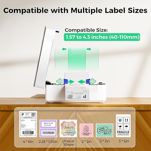 Miniatura 5 de SVANTTO Bluetooth Thermal Shipping Label Printer 4x6, Compatible with Windows/Mac/Android/iOS, High-Speed 4x6 Label Printer for USPS, UPS, Ebay,