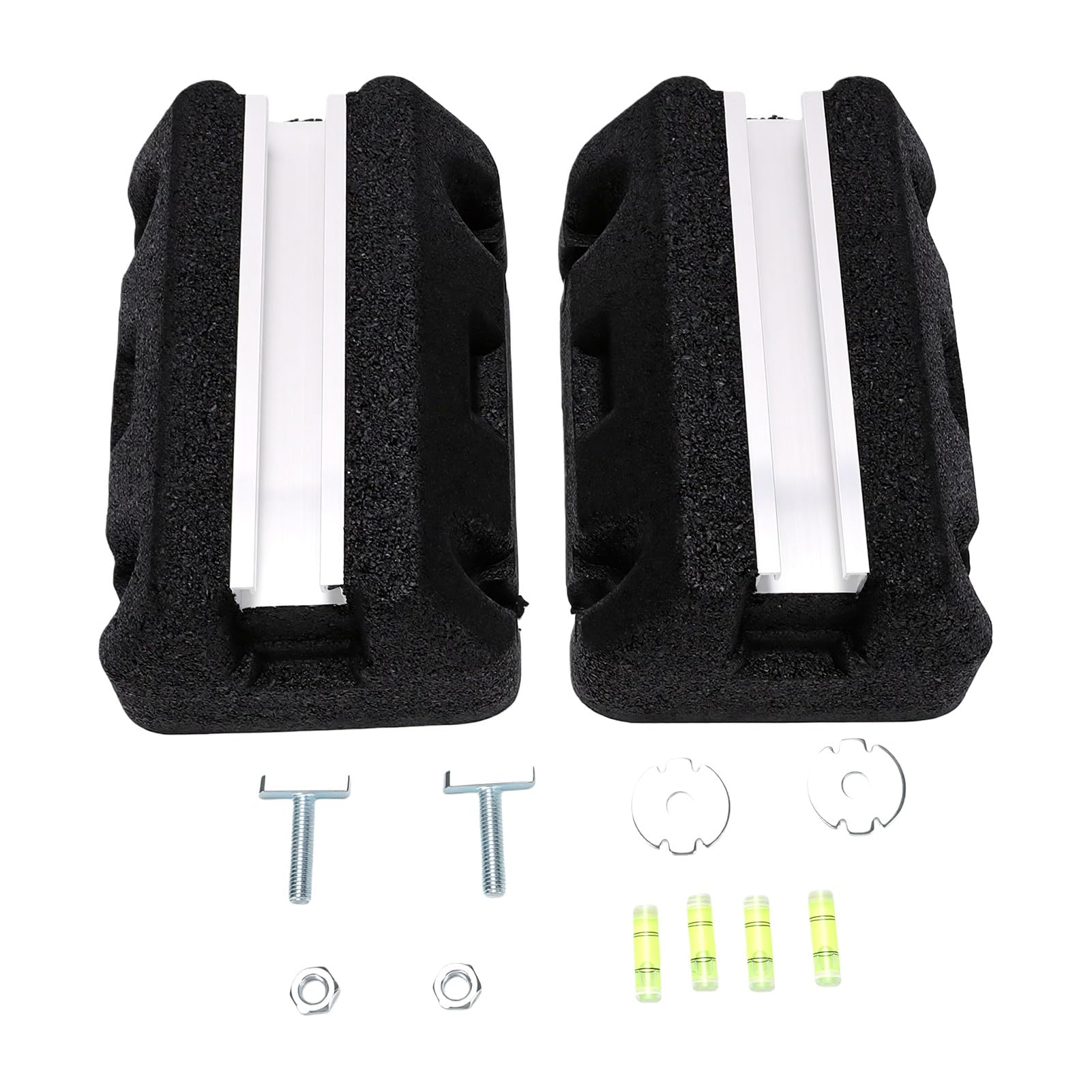 Cryfokt Paquete de 2 Almohadillas Antivibración Resistentes, 9,8x6,3x3,5 Pulgadas, Goma | Almohadillas de compresor de aire, almohadilla antivibración para unidad exterior de CA, amortiguación de ruido, capacidad