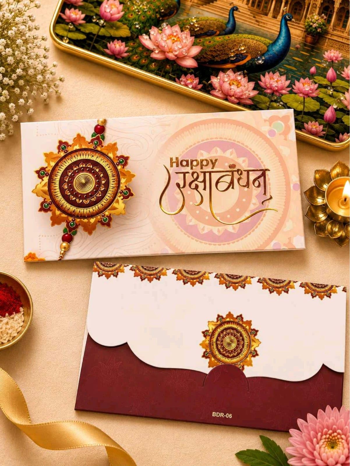 V.A. Envelope, Envelope for Rakhi, Pack of 10pcs, SBS Paper, Matt Foil Paper Envelopes, 260gsm, 18.5W x 9.0H-image-7