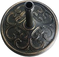 Vista 2 de Sunnyglade Base de sombrilla redonda envejecida para patio de 18 pulgadas, 22 libras