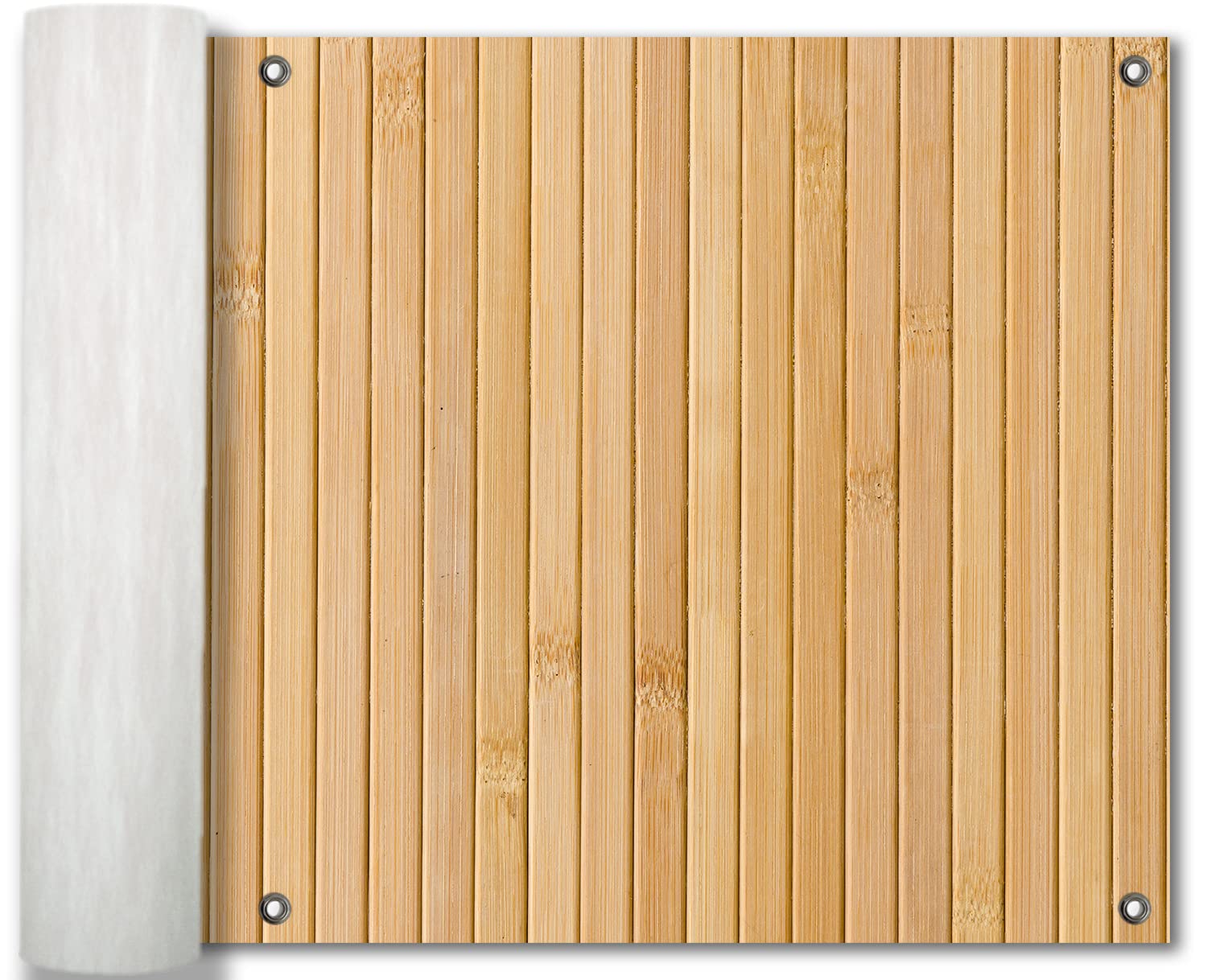 Wallario Pool Verkleidung mit Motiv und Ösen, Umrandung Dekoration, Motiv Holzpanele hell, Größe Höhe 80 cm x L 10m