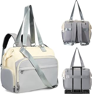 Fexkean Baby Diaper Changing Backpack,Large Nappy Bags for Mom and Dad,Stylish Travel Tote Converts into Backpack with Shoulder Straps