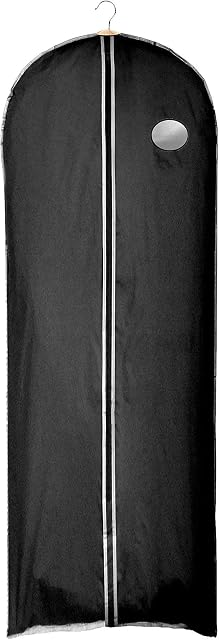 Clay Roberts Long Garment Bag, Black Dress Cover, 60cm x 150cm, Clothing Storage Bags, Travel, Weddings, Suits and Dresses, PEVA Water Resistant Protective Clothes Bag