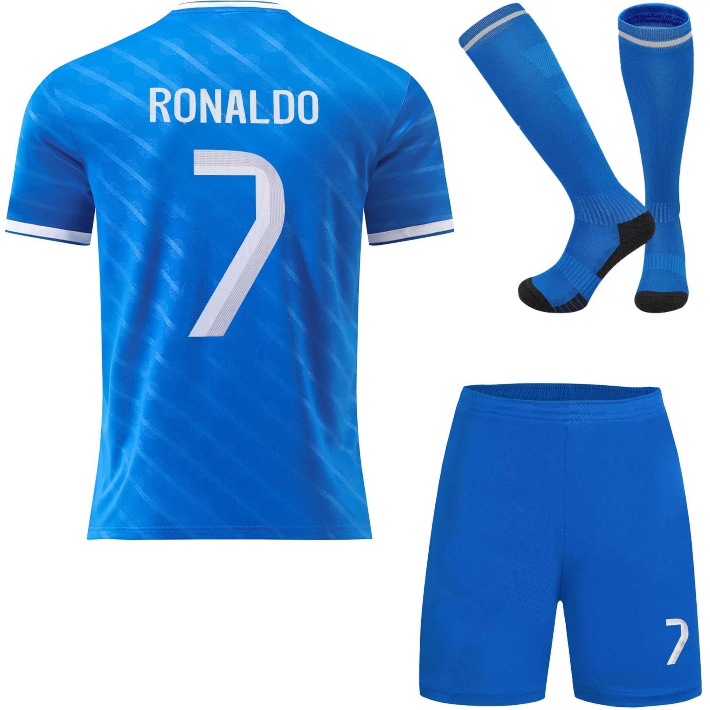 No #7 Maillot Enfant 25/26 Édition pour Enfants, Shorts, Chaussettes, Tailles Jeune