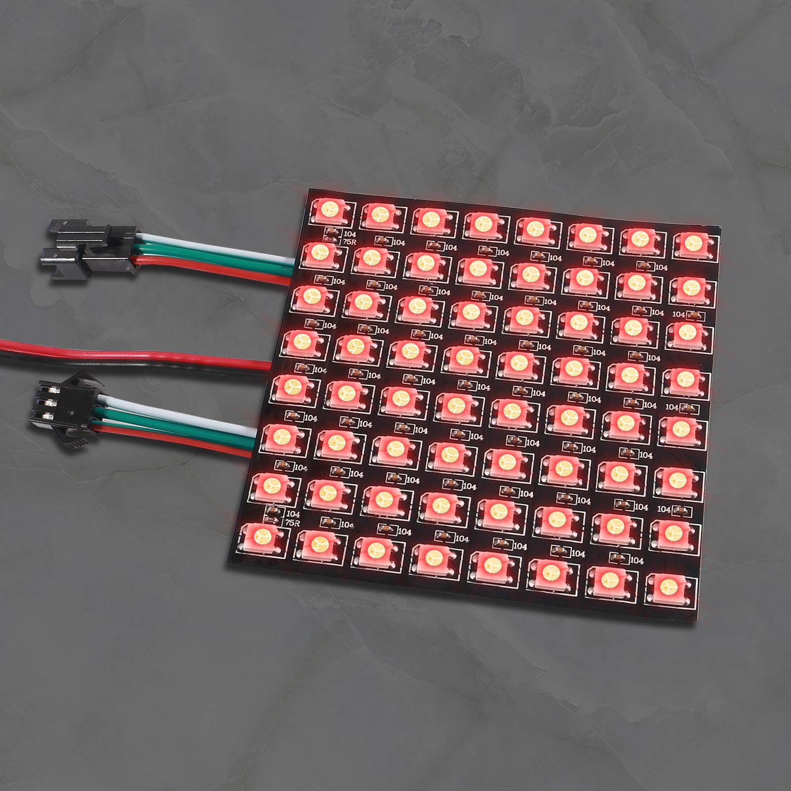 Amazon.co.jp: ACEIRMC 2個 8x8 RGB LED フレキシブル WS2812B 5050