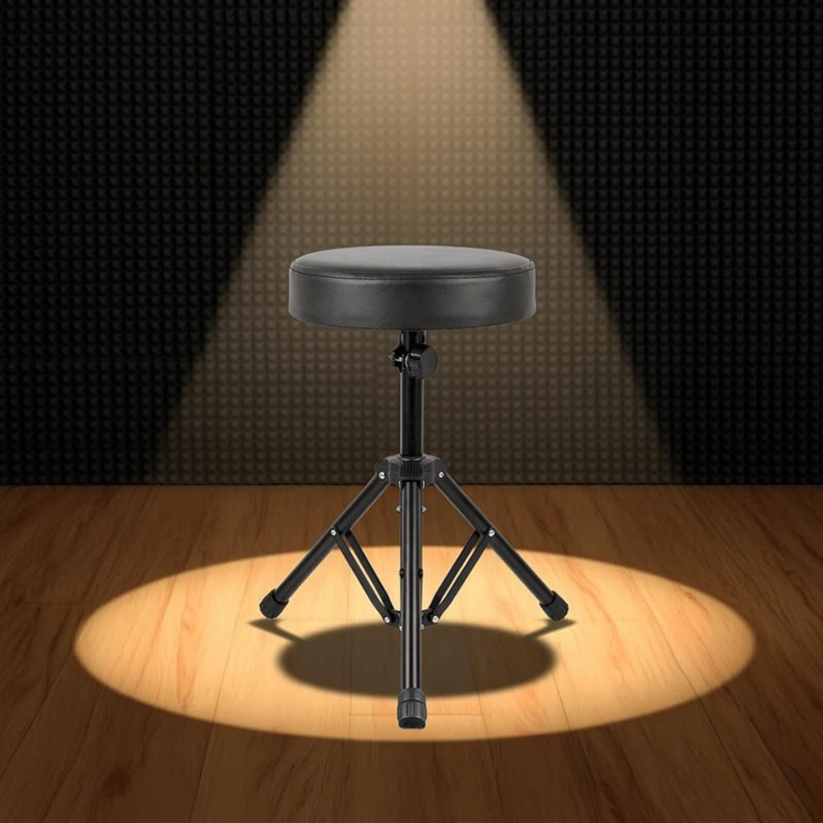 Taburete Batería Regulable Ajustable Taburete Batería con Asiento Acolchado Ajustable Banqueta para Bateristas, Percusionistas, Escenario