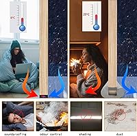 Vista 38 de Tope de puerta para puertas de 31 a 39 pulgadas, sin adhesivo, para parte inferior de la puerta, bloqueador de corrientes de aire debajo