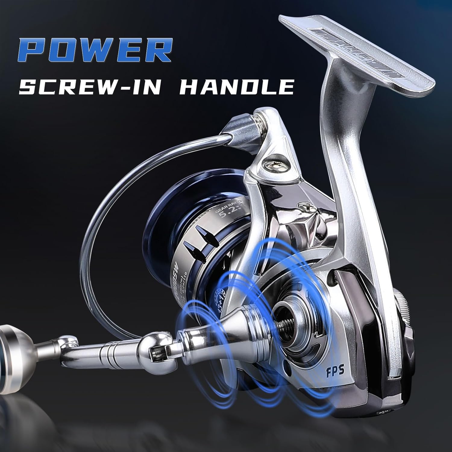 Saltwater Spinning Reel,13+1BB Ultra Smooth Saltwater Fishing Reels,Powerful Carbon Drag,CNC Aluminum Spool & Handle