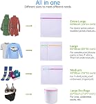 Mesh Laundry Bags for Delicates with Premium Zipper, Lingerie Bags for Laundry, Travel Storage Organize Bag, Clothing Washing Bags for Blouse, Hosiery, Stocking, Underwear, Bra (6Packs)