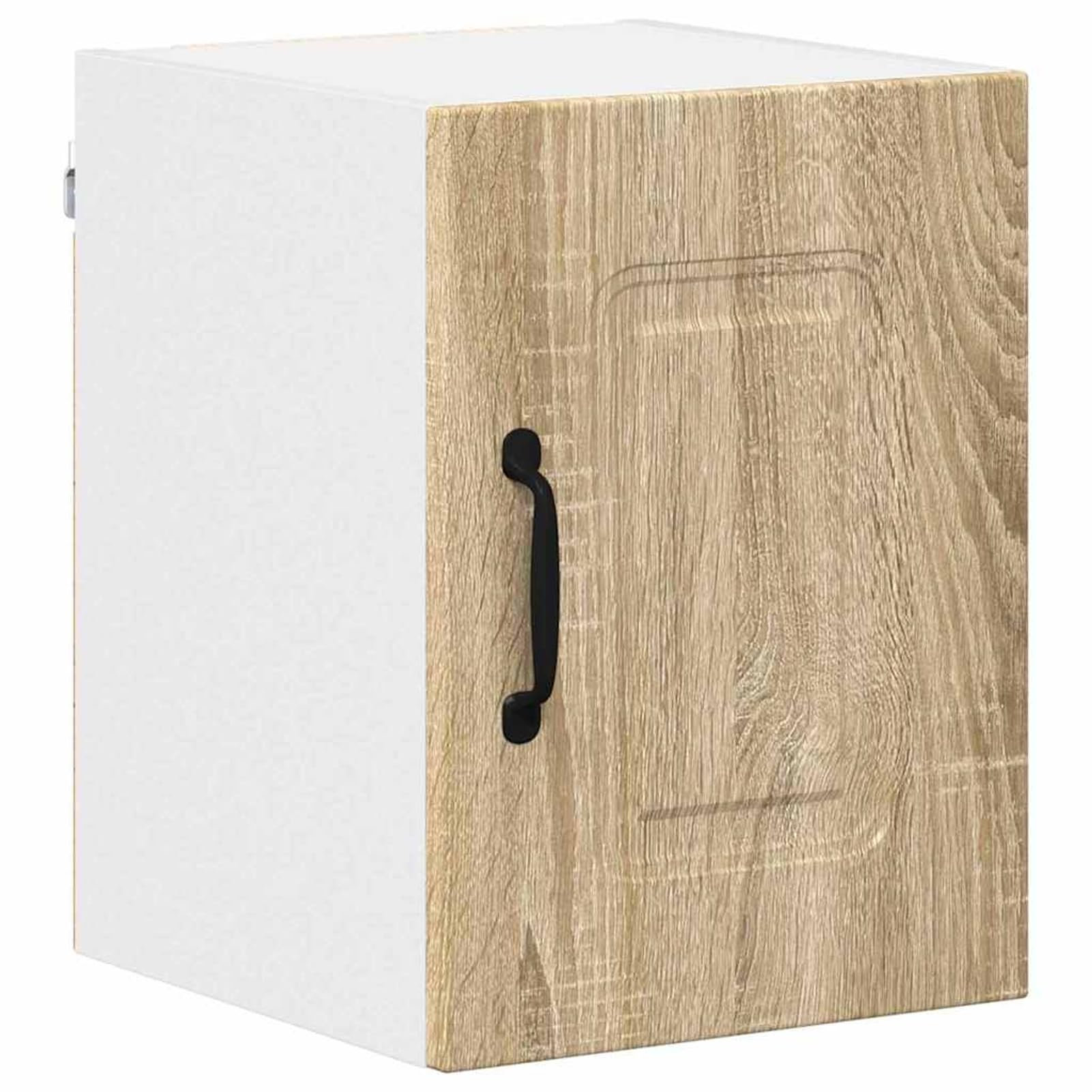 Homgoday Weiße Wandküche mit Regalbrettern & Metallgriffen - Stauraum für Küche & Gewürze Model884498