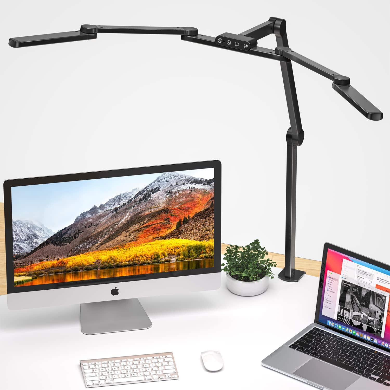 41.5" Large LED Desk Lamp, KableRika 24W Brightest Architect Clamp Lamp