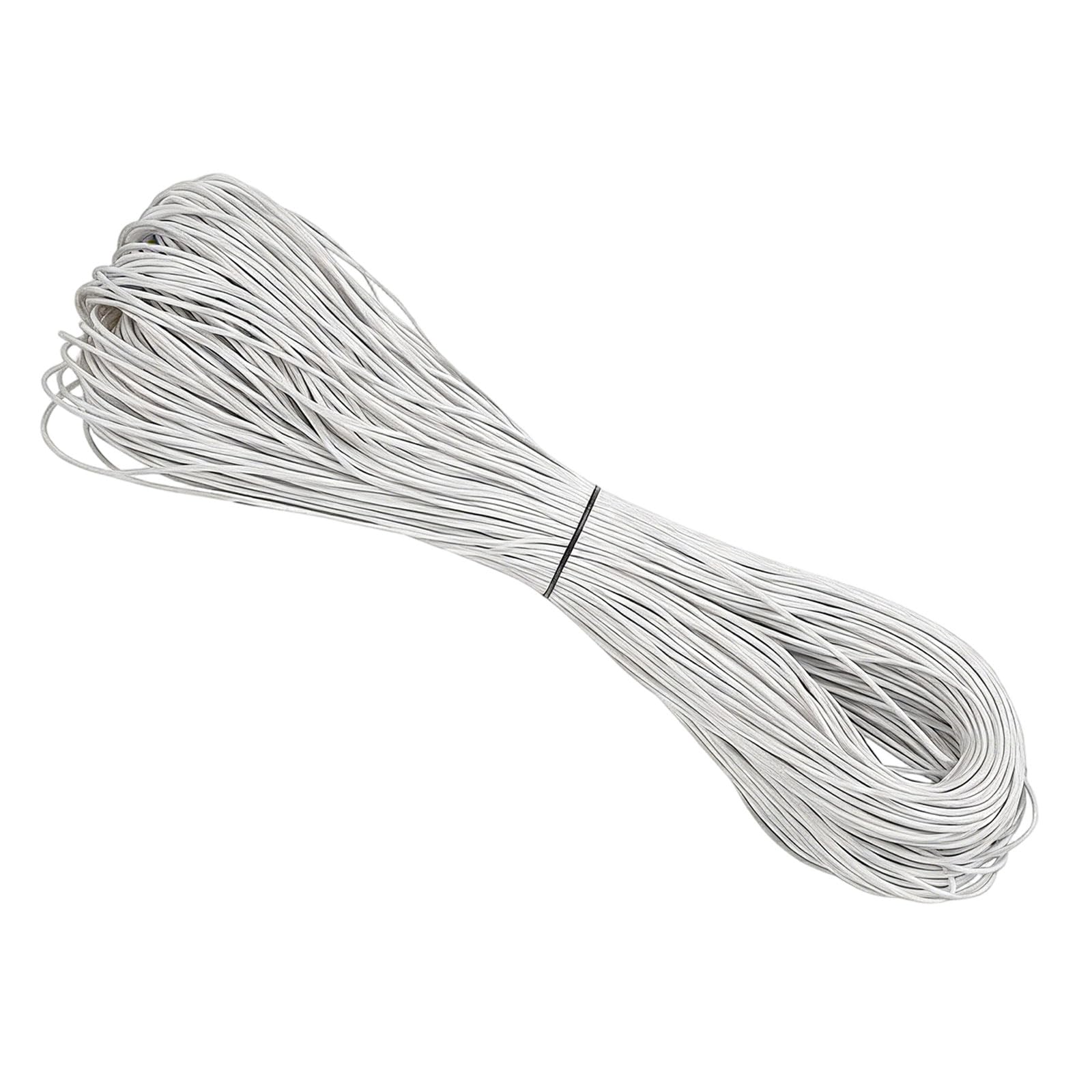 Lerpwige Cotton Waxed Thread Braiding Cord String 65.61yardX1mm Weaving Thread for Bracelets Necklaces Jewelry Crafting Project Cord