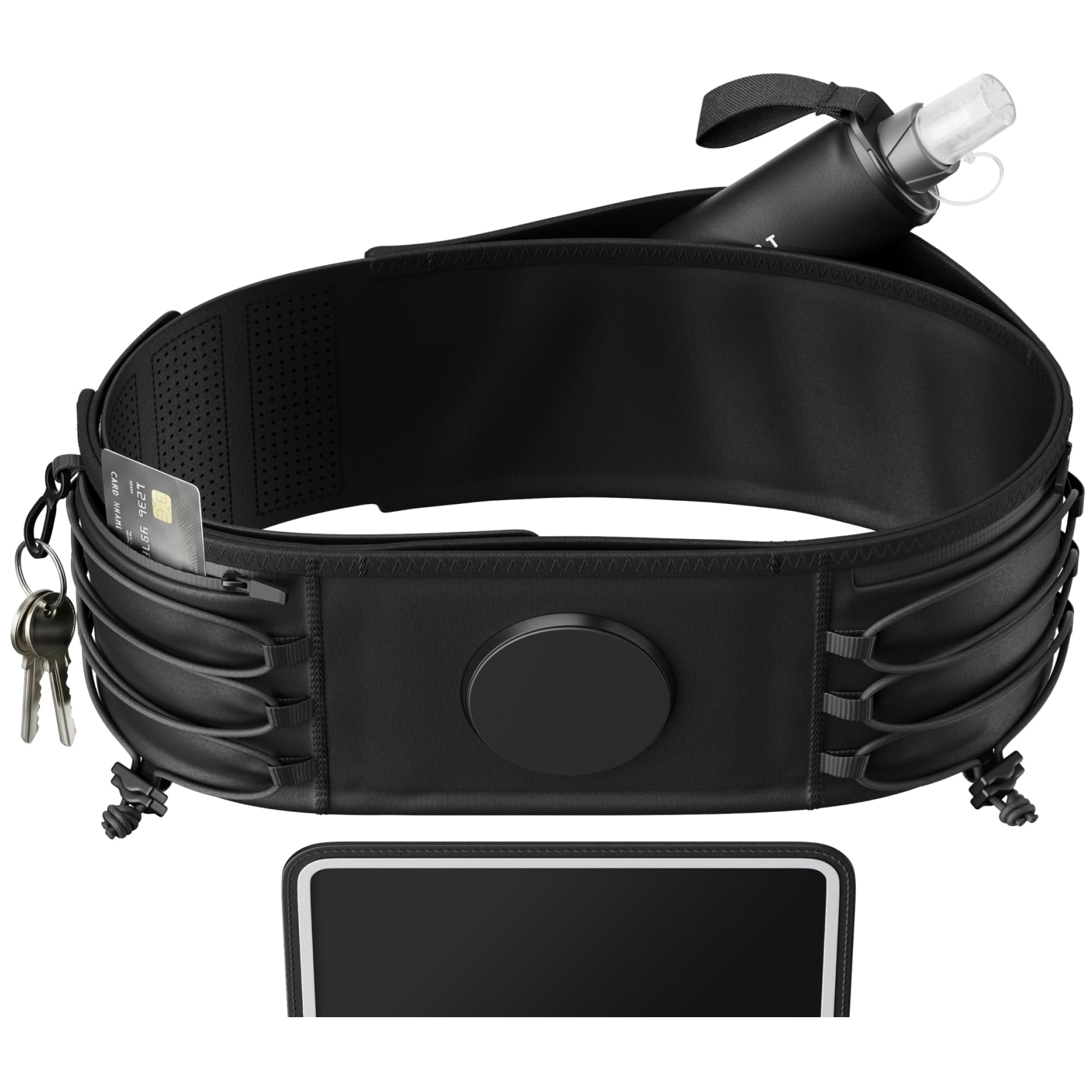 SHAPEHEART innovation française, Ceinture telephone sport universel pour running, course à pied, rando... Ceinture pour smartphone avec pochette magnétique détachable imperméable | Tous Smartphones | Serrage anti-remontée | Rangement Intelligent | Tactile