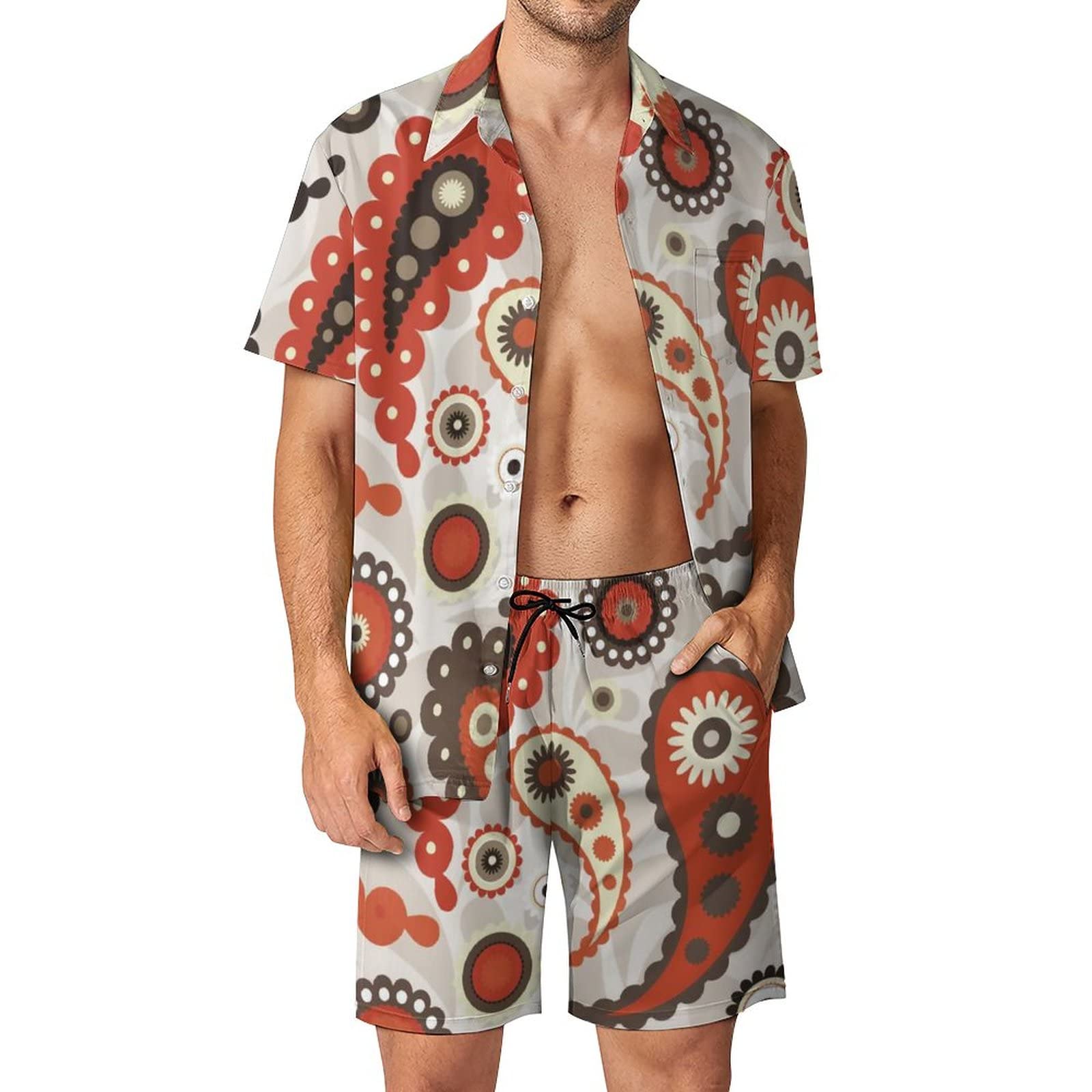 Amazon Co Jp ビーチスーツ 民族調 ペイズリー柄 メンズ 水着 サーフパンツ ビーチ水着 上下セット 半袖シャツ シャツスーツ 海パン ショートパンツ 5分丈 ビーチパンツ ビーチシャツ 水陸両用 サーフトランクス 旅行 速乾 ポケット付き 通気 プリント 人気 カジュアル
