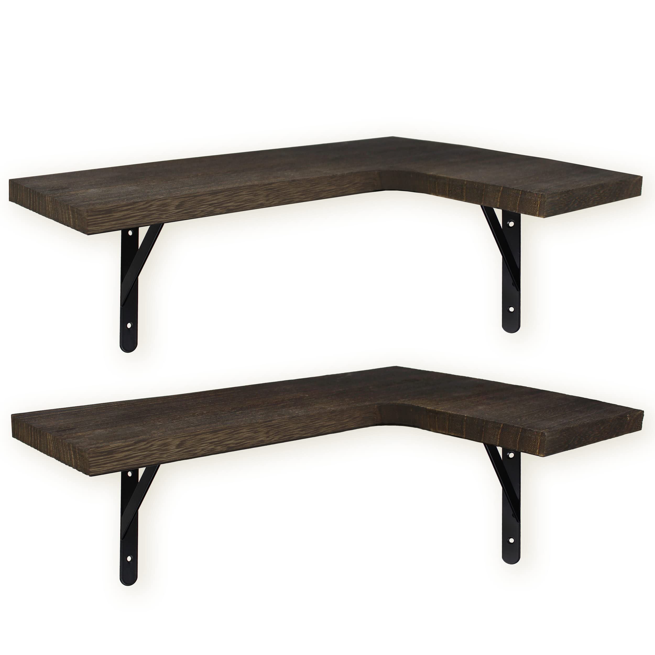 L-förmige Eckregale, 2er Set (40 Cm) – Moderne Wandregale Für Küche, Bad, Wohnzimmer (Weiß)
