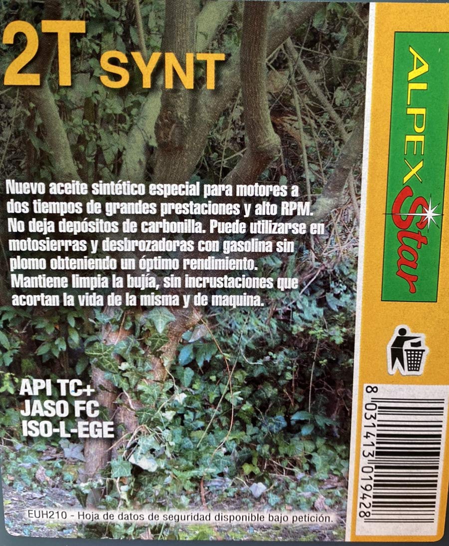 Aceite sintético Mezcla 1l 2T-AlpexStar