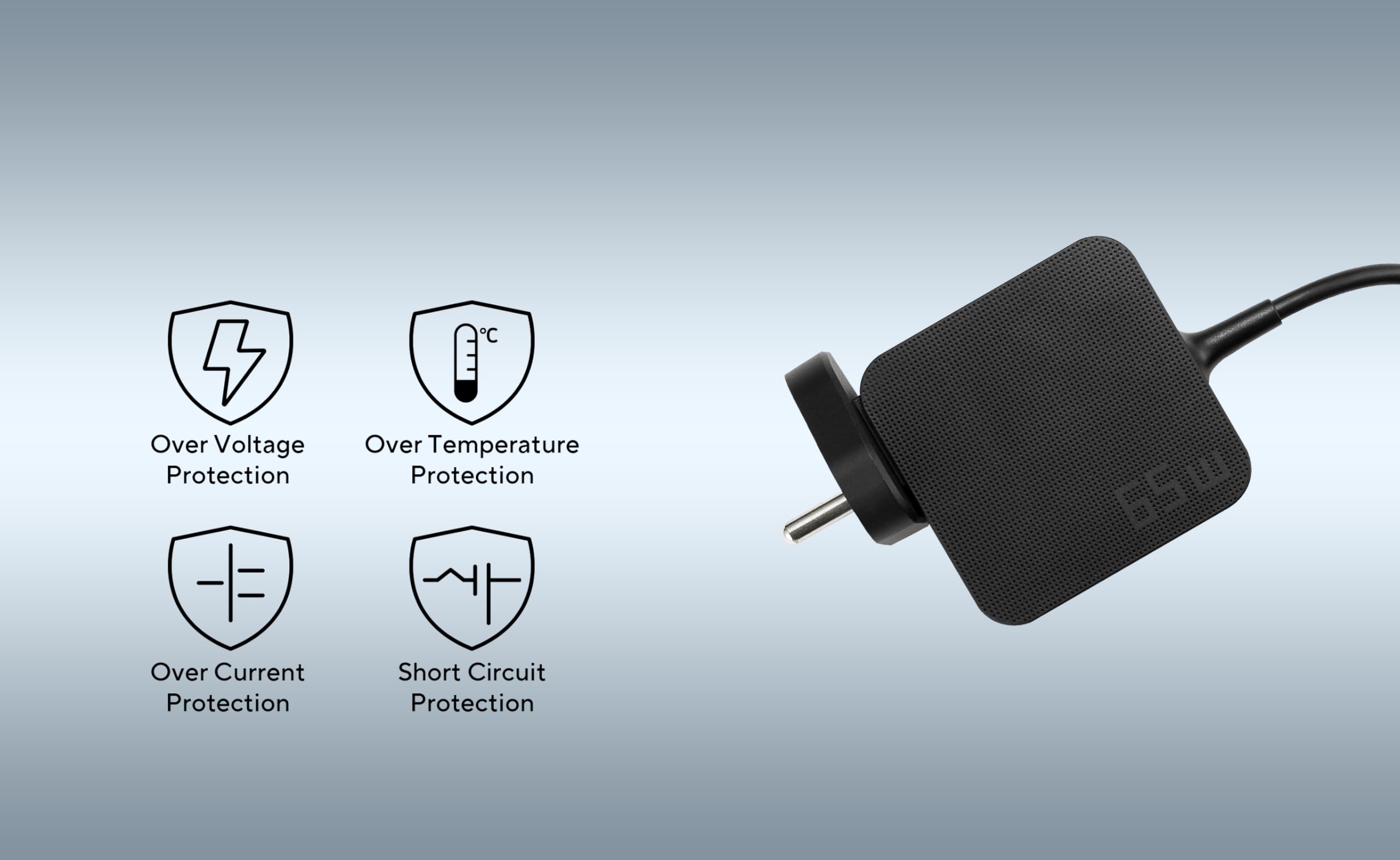 ASUS AD65-00C 65W Laptop Charger Adapter (19V/3.42A, 4.5mm DC Pin