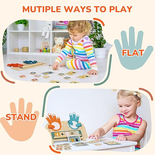 Miniatura 7 de Juguetes Montessori 2 en 1 para niños de 3, 4 y 5 años, juguetes de aprendizaje preescolar para niños de 2 a 4 años, bloques de conteo de números de