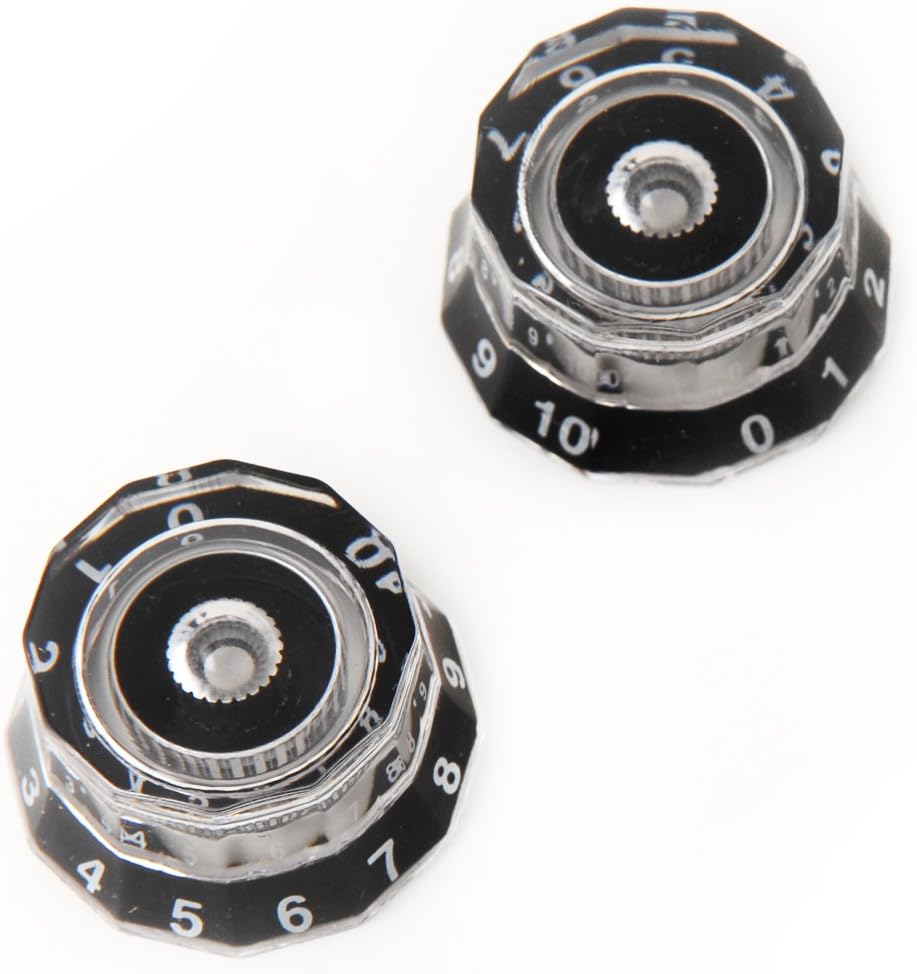 PRS Guitars Knob, Lampshade, Clear w/black (2)