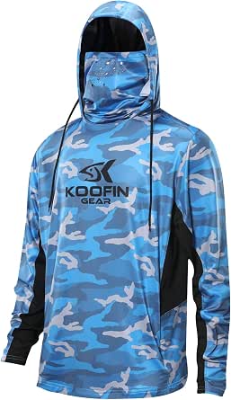 Koofin Chemise Performance à Capuche Homme 2XL XXL Vert Léger Stretch Pêche