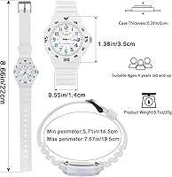 Vista 2 de Reloj analógico para niños, resistente al agua, para enseñar el tiempo, para niños y niñas, correa suave para aprender