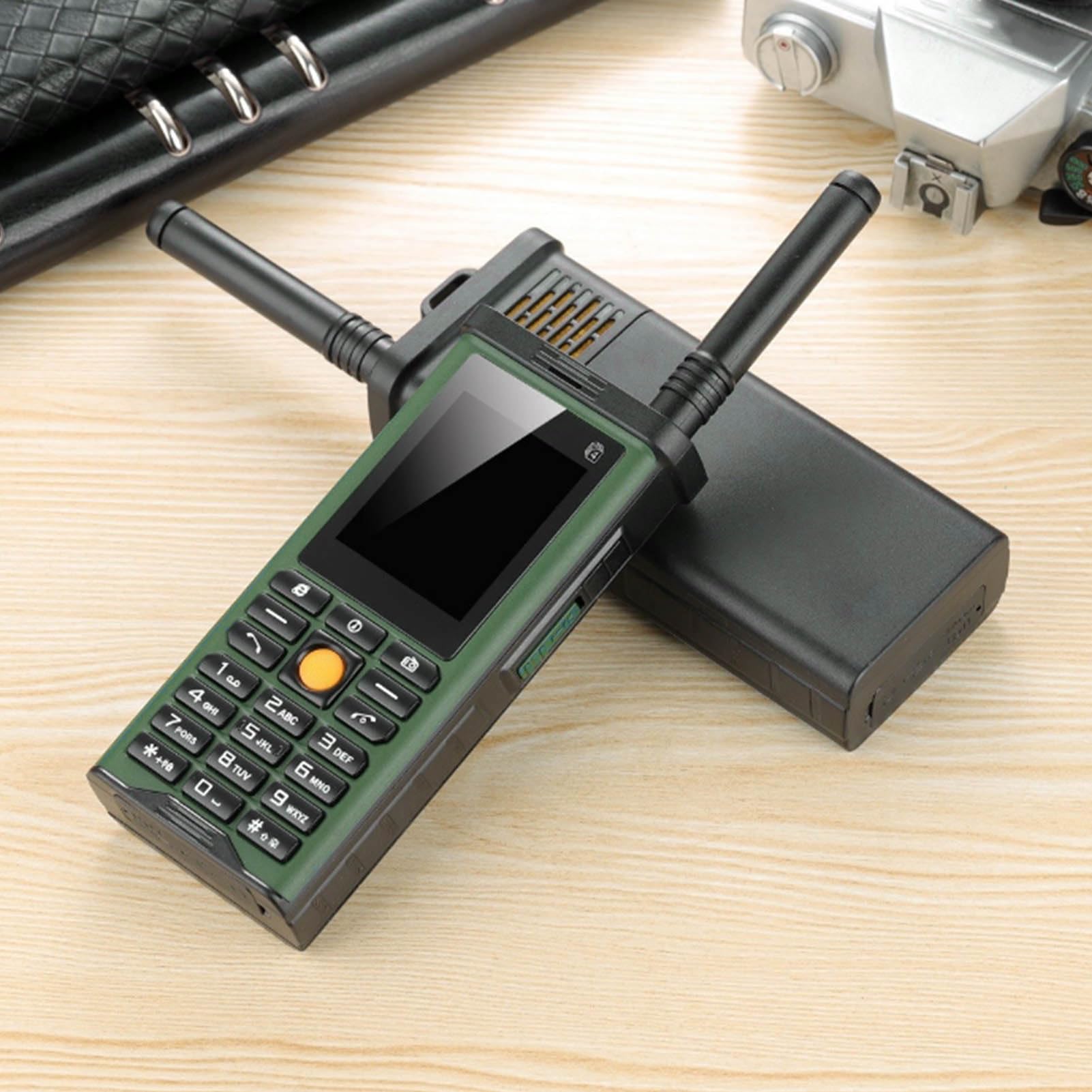 Telefon Komórkowy dla Seniorów, Telefon Komórkowy na 4 Karty SIM Funkcja Latarki Zdejmowany Pręt Anteny do Użytku na Zewnątrz (Zielony)