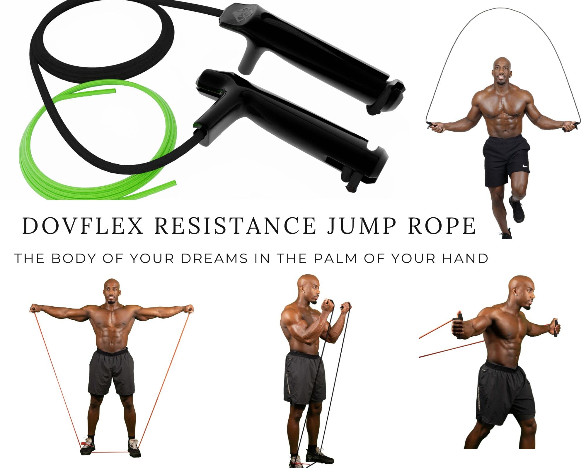 Corde per saltare di resistenza, innovative corde per saltare per fitness, fasce di resistenza per allenamento cardio esercizio fisico all-in-one casa palestra sport lunghezza regolabile corda
