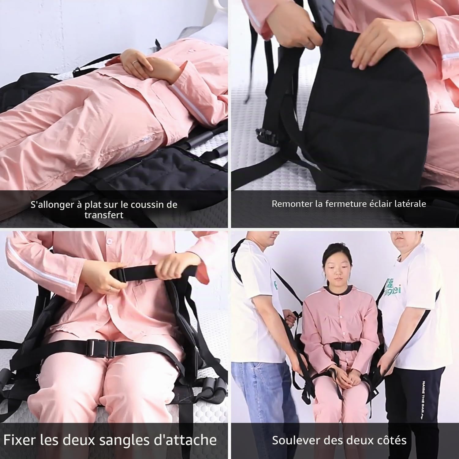 Sangle de transfert pour patients, aide de transfert pour lit fauteuil roulant, aide à levage pour personnes âgées, sangle d'épaule pour tout le corps, aide au transfert de mouvement, aide au maintien