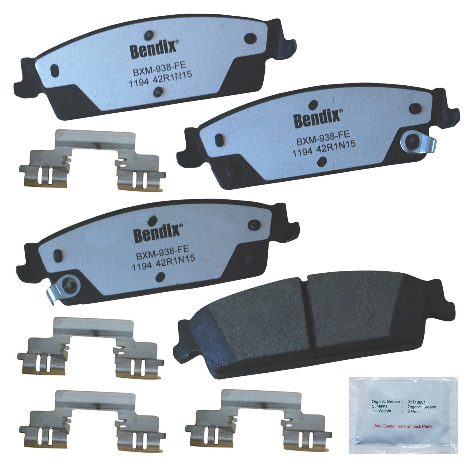 Bendix Fleet Metlok MKD1194FM Semi-Metallic Rear Brake Pads for Select Models Cadillac Escalade,Escalade ESV,EXT,Chevy,Silverado 1500,Classic,Suburban,Tahoe,GMC Sierra,Sierra Yukon