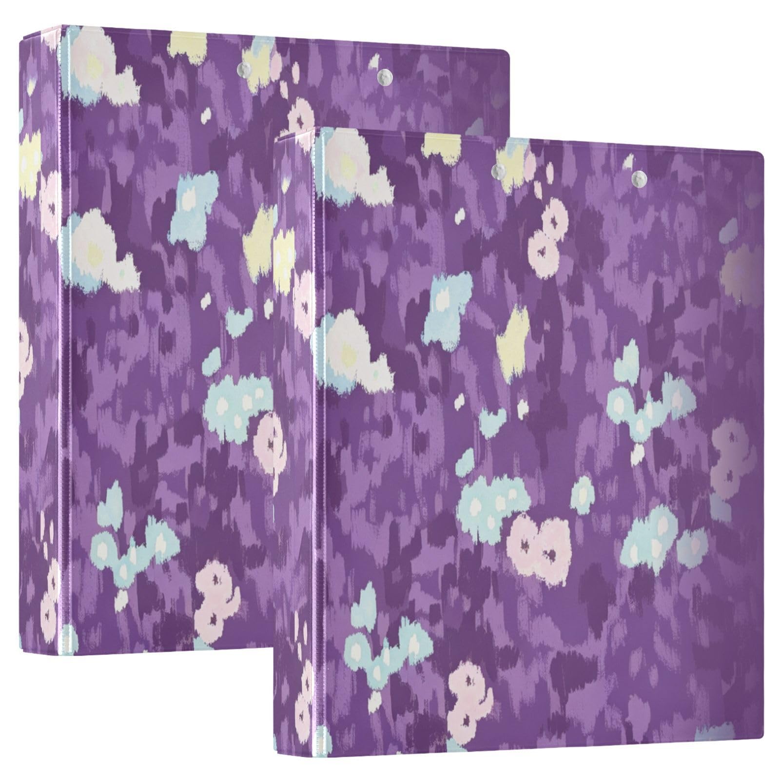 Raccoglitori per quaderni da 1,5", texture maculata viola