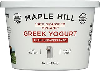 Maple Hill Creamery Organic Plain Greek Yogurt, 16 Oz