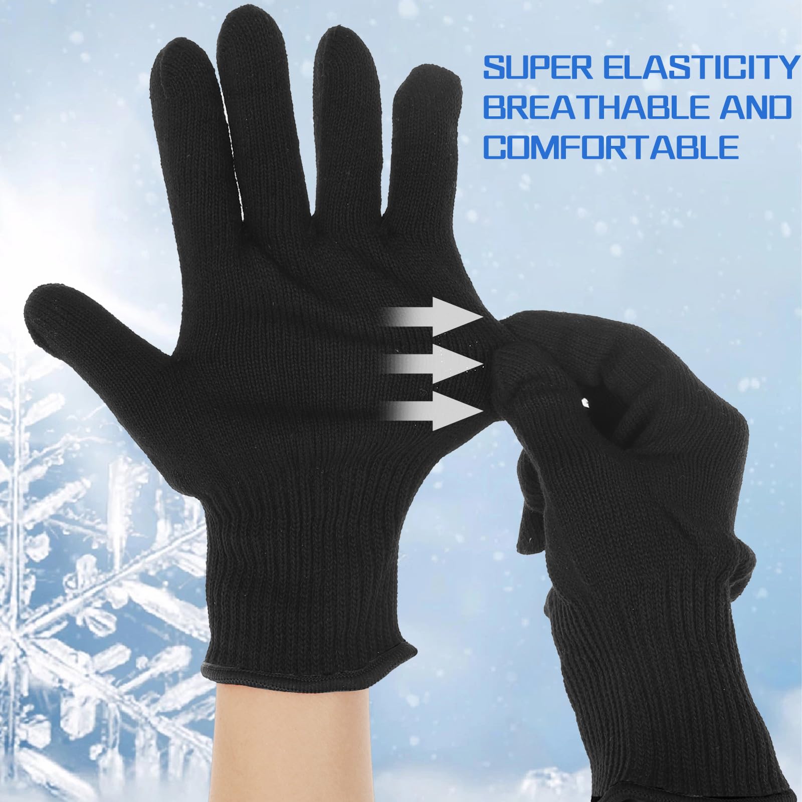WLLHYF Gants professionnels résistant à la chaleur pour coiffure, fer à friser, fer à lisser, gants de blocage de la chaleur pour la main gauche et droite (bordure noire)