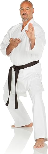 Miniatura 4 de Ronin Karate GI - Uniforme de karate de peso medio para artes marciales, 9.5 onzas, algodón, cinturón blanco incluido