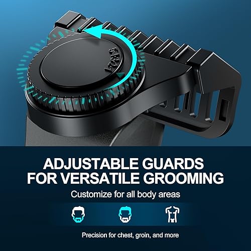 Miniatura 2 de Kensen Recortadora de barba ajustable para hombres, cuchillas de cerámica de precisión, impermeable, recargable, ideal para barbas, bigotes y