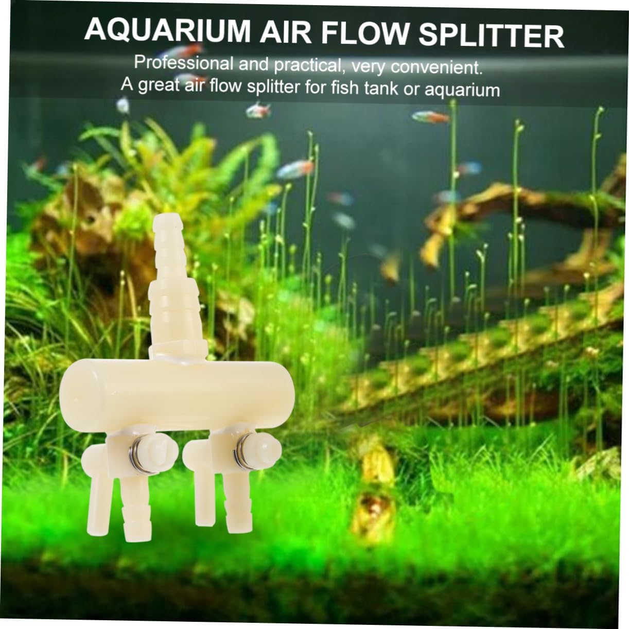 COLLBATH 2pcs Aquarium Air Splitter Valves for Easy Installation Compatible and Air Pipes Essential Pump Accessories for Fish Tanks