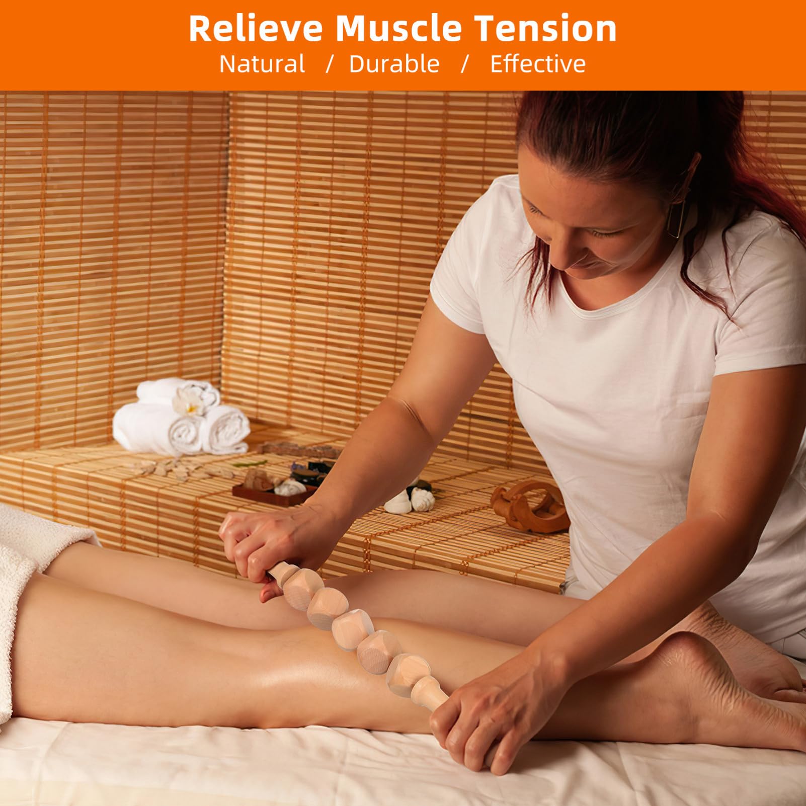 6 piezas Herramientas de Masaje de Madera para Modelado Corporal Alivio Muscular y Relajación Kit para Hombres y Mujeres Incluye Rodillos y Tablas Terapéuticas