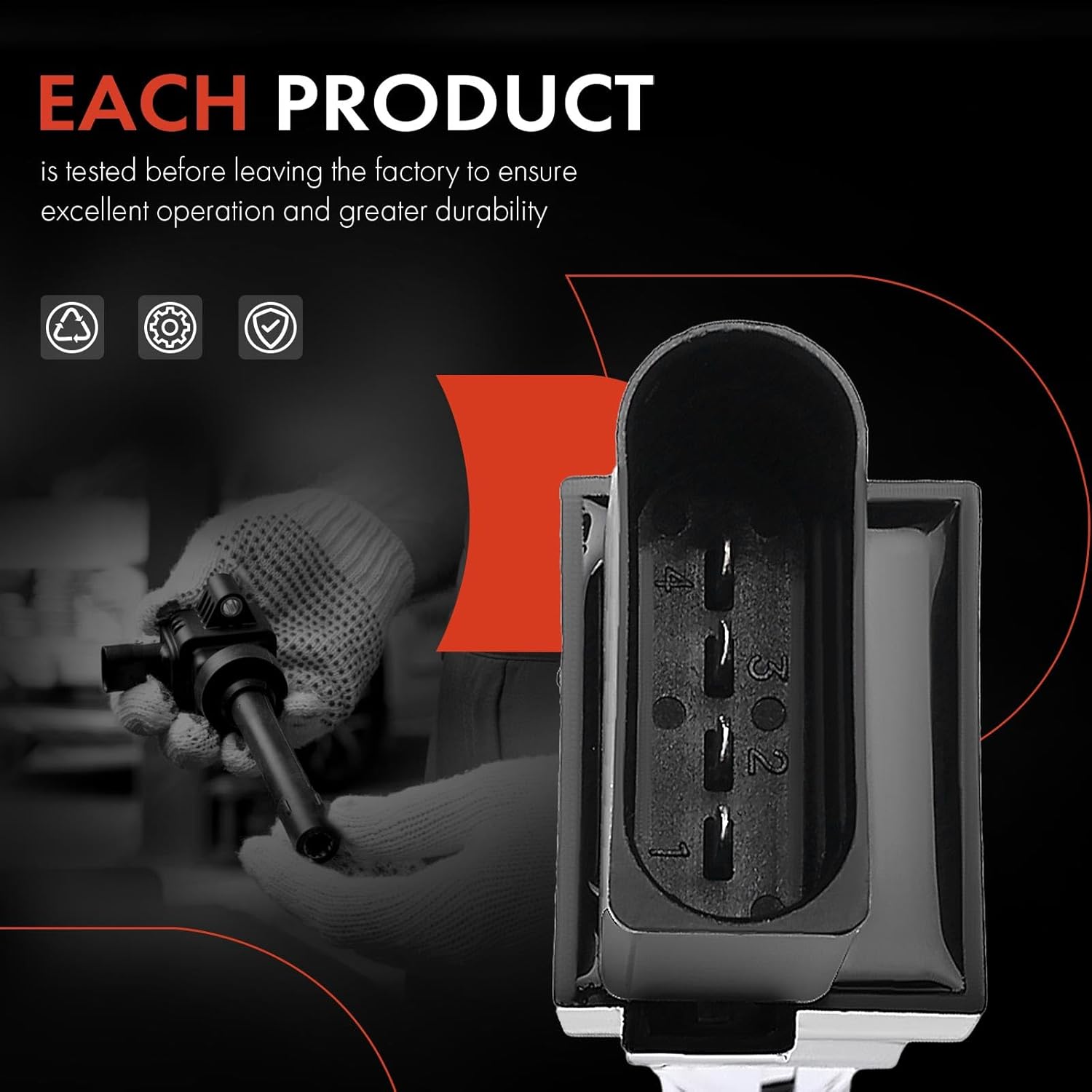 A-Premium Engine Ignition Coil Pack Compatible with Volkswagen Jetta 2002-2004, Golf 2002-2004 & Seat Alhambra 2007-2008, V6 2.8L, 6-PC Set