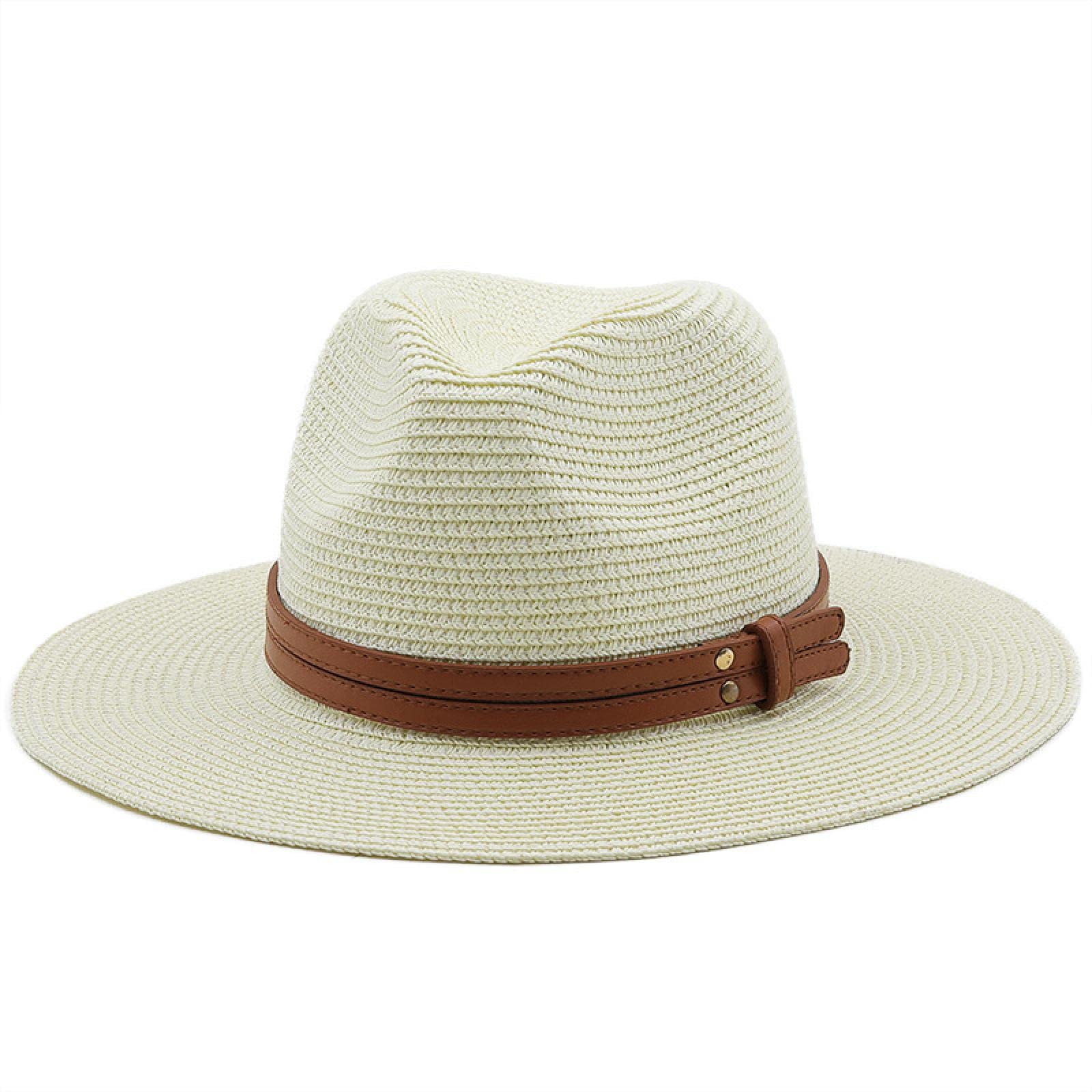 Cappello Panama Cintura Gialla Accessori Paglia Intrecciato Cappello A Cilindro Spiaggia Traspirante Casual Jazz Cappello di Paglia