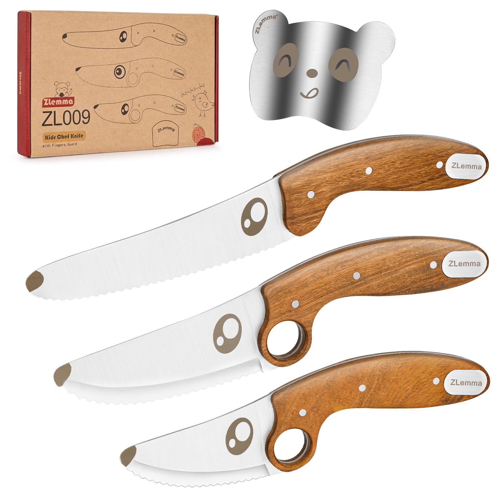 Kindermesserset für echtes Kochen mit pädagogischem Ring und